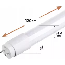 Świetlówka LED T8 120cm 18W 2020lm MOCNA biała ciepła Nano nie tłukąca-5903002035467
