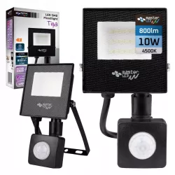 HALOGEN LED z czujnikiem ruchu naświetlacz lampa 10W 4500K ZEWNĘTRZNY IP65-5908263384644