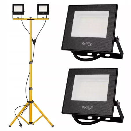 ZESTAW HALOGEN LAMPA LED STATYW 2x30W 4500K budowlany roboczy naświetlacz-5908263384699