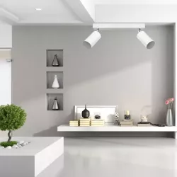 LVT Kinkiet Bardo LED Biały Mat Chrom Nowoczesny Reflektor Podwójny 30cm-5908263386426