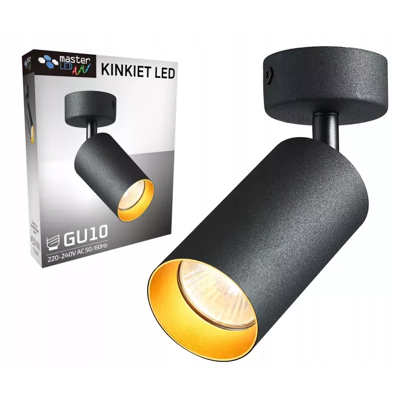 Oprawa halogenowa LED GU10 sufitowa SPOT LAMPA KINKIET REFLEKTOR złota-5908263386747