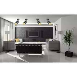 Oprawa halogenowa LED GU10 sufitowa SPOT LAMPA KINKIET REFLEKTOR złota-5908263386747
