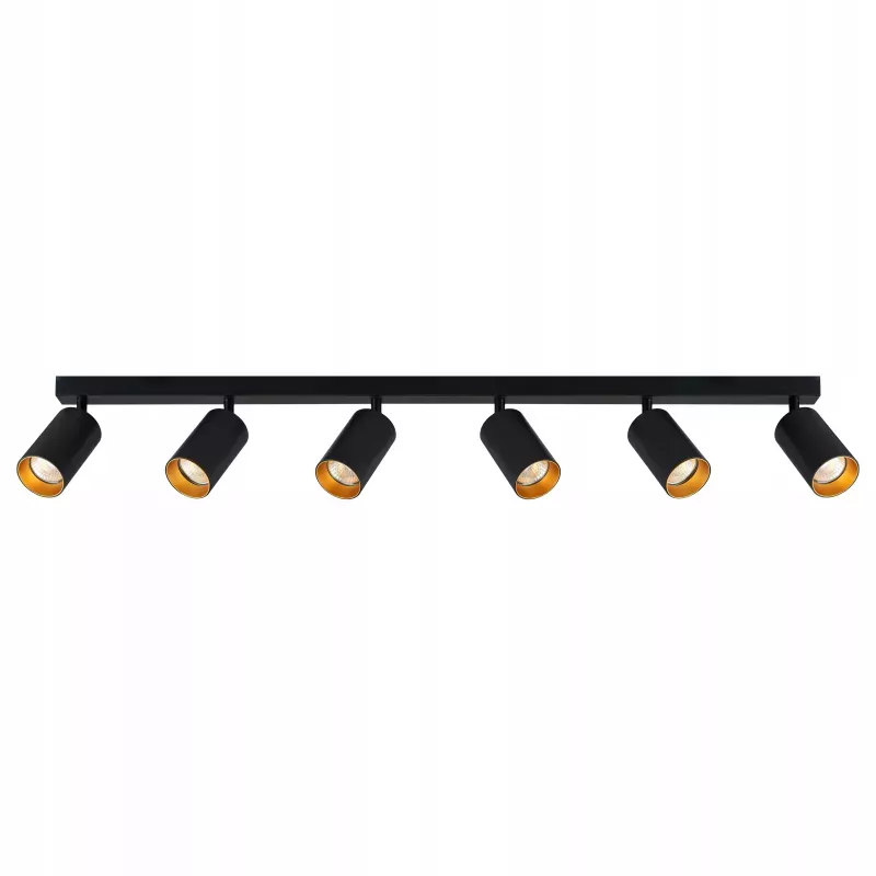 Lampa sufitowa Oprawa halogenowa 6x E27 LED Kinkiet ruchomy złoty-5908263386785