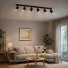 Lampa sufitowa Oprawa halogenowa 6x E27 LED Kinkiet ruchomy złoty-5908263386785