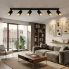 Lampa sufitowa Oprawa halogenowa 6x E27 LED Kinkiet ruchomy złoty-5908263386785