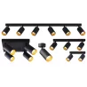 Lampa sufitowa Oprawa halogenowa 6x E27 LED Kinkiet ruchomy złoty-5908263386785