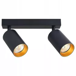 Lampa sufitowa Oprawa halogenowa 2x E27 LED Kinkiet ruchomy złoty-5908263386754