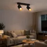Lampa sufitowa Oprawa halogenowa 2x E27 LED Kinkiet ruchomy złoty-5908263386754