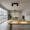 Lampa sufitowa Oprawa halogenowa 2x E27 LED Kinkiet ruchomy złoty-5908263386754