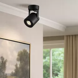 Oprawa Natynkowa Halogenowa Tuba LED GU10 ruchoma spot sufitowa czarna-5908263388475