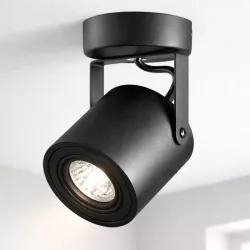 Oprawa Natynkowa Halogenowa Tuba LED GU10 ruchoma spot sufitowa czarna-5908263388475