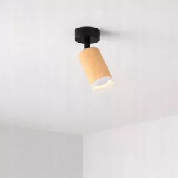 Lampa sufitowa kinkiet OPRAWA HALOGENOWA GU10 LED SPOT DREWNIANA RUCHOMA-5904703013624
