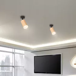 Lampa sufitowa kinkiet OPRAWA HALOGENOWA GU10 LED SPOT DREWNIANA RUCHOMA-5904703013624