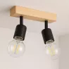 Lampa sufitowa kinkiet wisząca żyrandol LED 2x E27 oprawa LOFT DREWNO-5904703018544