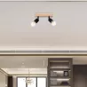 Lampa sufitowa kinkiet wisząca żyrandol LED 2x E27 oprawa LOFT DREWNO-5904703018544