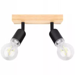 Lampa sufitowa kinkiet wisząca żyrandol LED 2x E27 oprawa LOFT DREWNO-5904703018544