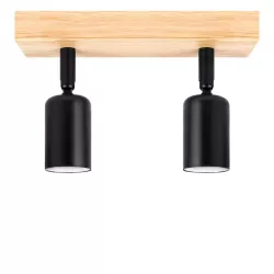 Lampa sufitowa kinkiet wisząca żyrandol LED 2x E27 oprawa LOFT DREWNO-5904703018544