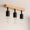 Lampa sufitowa wisząca kinkiet żyrandol LED 3x E27 oprawa LOFT DREWNO-5904703018568