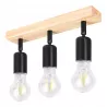 Lampa sufitowa wisząca kinkiet żyrandol LED 3x E27 oprawa LOFT DREWNO-5904703018568