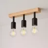 Lampa sufitowa wisząca kinkiet żyrandol LED 3x E27 oprawa LOFT DREWNO-5904703018568