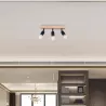 Lampa sufitowa wisząca kinkiet żyrandol LED 3x E27 oprawa LOFT DREWNO-5904703018568