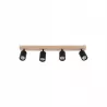 KINKIET LED GU10 DABI CZARNY RUCHOMY STAL DREWNO 4X35W-5904703018650