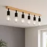 Lampa sufitowa wisząca kinkiet żyrandol LED 6x E27 oprawa LOFT DREWNO-5904703018582