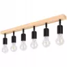 Lampa sufitowa wisząca kinkiet żyrandol LED 6x E27 oprawa LOFT DREWNO-5904703018582