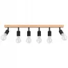Lampa sufitowa wisząca kinkiet żyrandol LED 6x E27 oprawa LOFT DREWNO-5904703018582