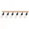 Lampa sufitowa wisząca kinkiet żyrandol LED 6x E27 oprawa LOFT DREWNO-5904703018582