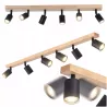LAMPA sufitowa KINKIET ścienny regulowany spot 6x GU10 LOFT drewniany-5904703018667