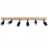 LAMPA sufitowa KINKIET ścienny regulowany spot 6x GU10 LOFT drewniany-5904703018667