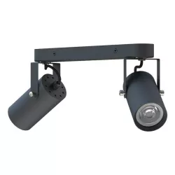 Kinkiet GU10 LED Simon ruchomy x2 czarny-5904703020202