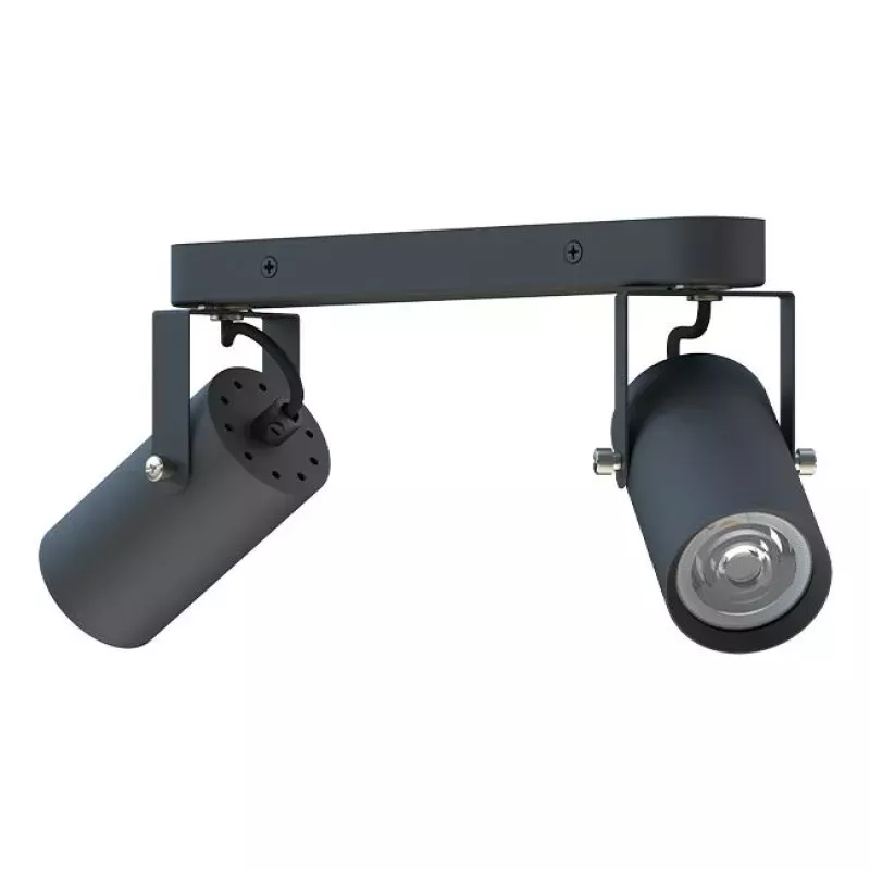 Kinkiet GU10 LED Simon ruchomy x2 czarny-5904703020202