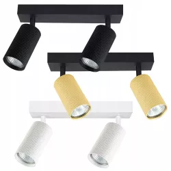LAMPA sufitowa KINKIET LED ścienny Spot regulowany 2x GU10 oprawa czarna-5904703021797