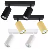 LAMPA sufitowa KINKIET LED ścienny Spot regulowany 2x GU10 oprawa czarna-5904703021797