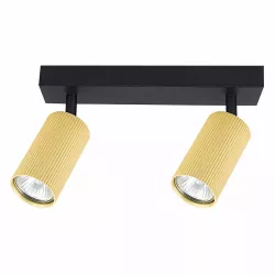LAMPA sufitowa KINKIET LED ścienny Spot regulowany 2x GU10 oprawa czarna-5904703021797