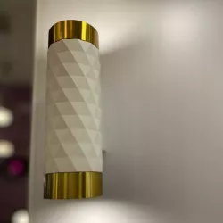 KINKIET ŚCIENNY LAMPA ŚCIENNA GU10 BIAŁY ZŁOTY LAMPA WEWNĘTRZNA DO CZYTANIA-5904703021919