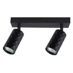 Glamour lampa sufitowa spot 2xGU10 czarna-5904703021964