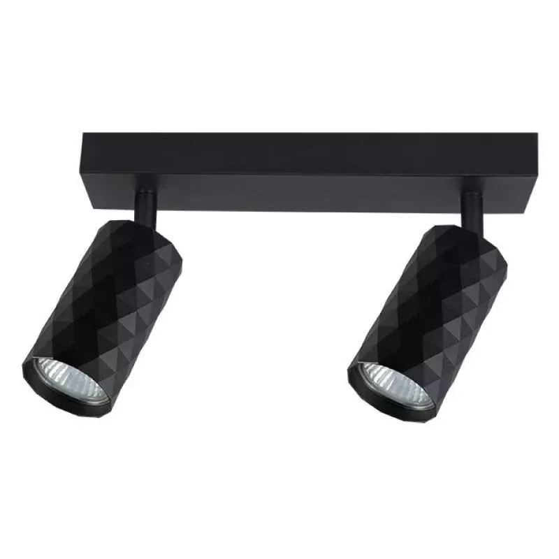Glamour lampa sufitowa spot 2xGU10 czarna-5904703021964