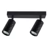 Glamour lampa sufitowa spot 2xGU10 czarna-5904703021964