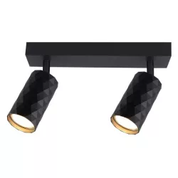 Glamour lampa sufitowa spot 2xGU10 czarna-5904703021964