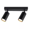 Glamour lampa sufitowa spot 2xGU10 czarna-5904703021964