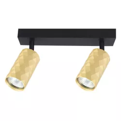 Lampa Kinkiet GU10 LED Glamour ruchomy x2 czarno-złota-5904703021988
