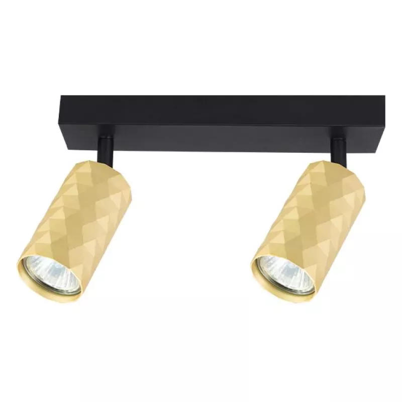 Lampa Kinkiet GU10 LED Glamour ruchomy x2 czarno-złota-5904703021988
