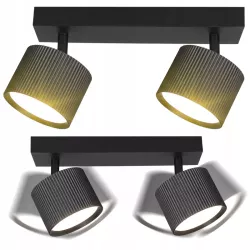 LAMPA sufitowa KINKIET LED ścienny Spot ruchomy 2x GX53 oprawa czarna-5904703021704