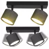 LAMPA sufitowa KINKIET LED ścienny Spot ruchomy 2x GX53 oprawa czarna-5904703021704