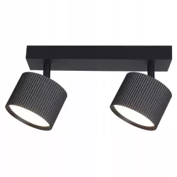LAMPA sufitowa KINKIET LED ścienny Spot ruchomy 2x GX53 oprawa czarna-5904703021704