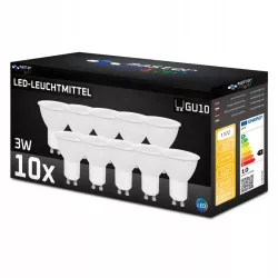 Żarówka LED GU10 3W biały neutralny 4000K 230V MOCNA NIEMRUGAJĄCA PREMIUM-5903002032787