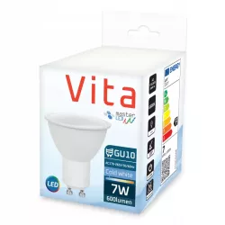 Żarówka LED GU10 7W biały zimny 6200K 230V MOCNA NIEMRUGAJĄCA PREMIUM-5908263380080